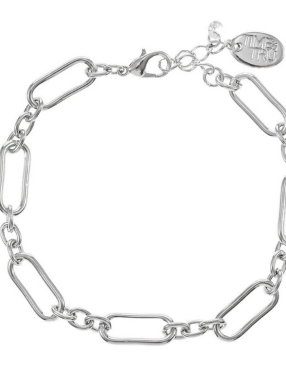 Time and Tru Silver Elongated Link Bracelet